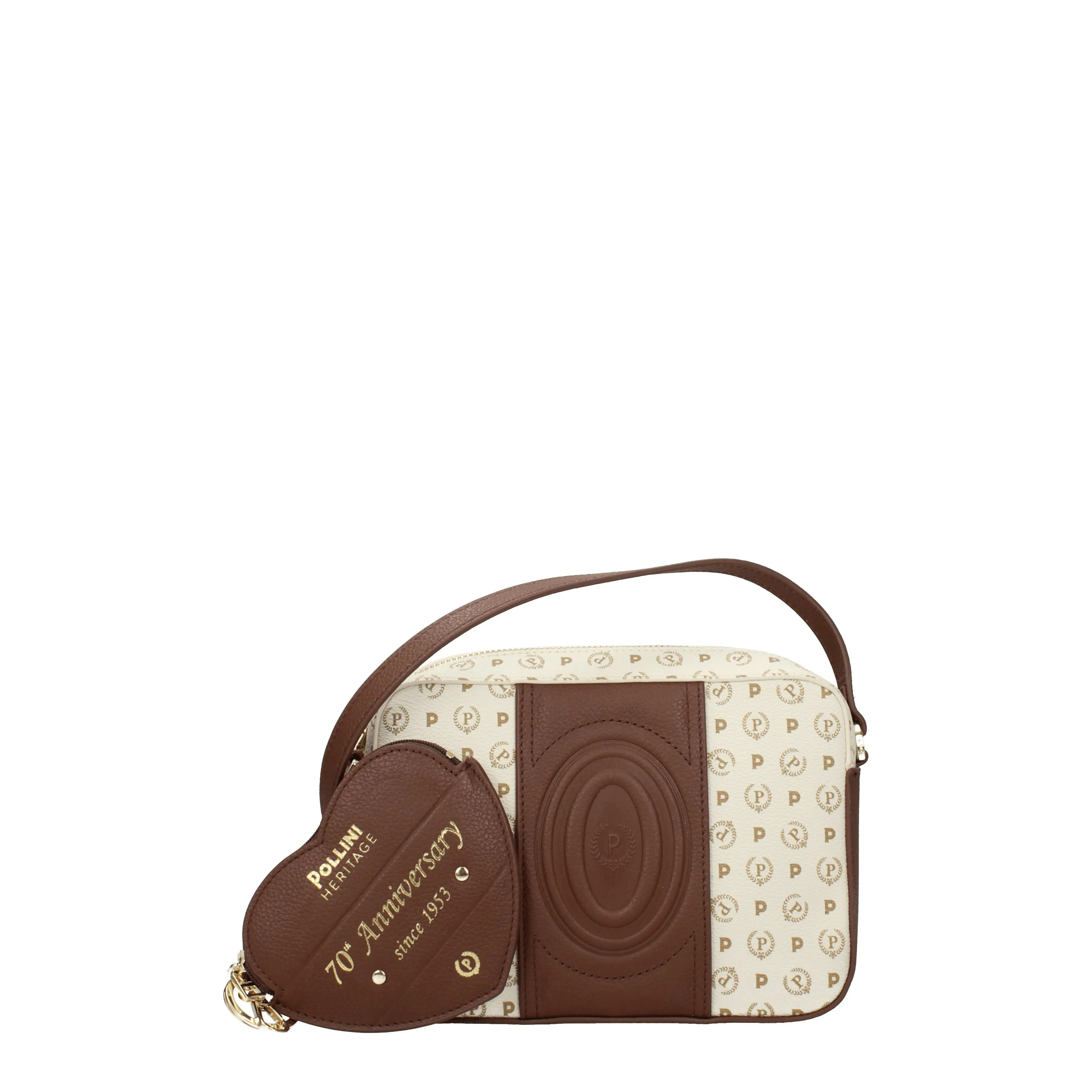 Pollini Borse a Tracolla 70th anniversary Donna PVC Beige/Marrone