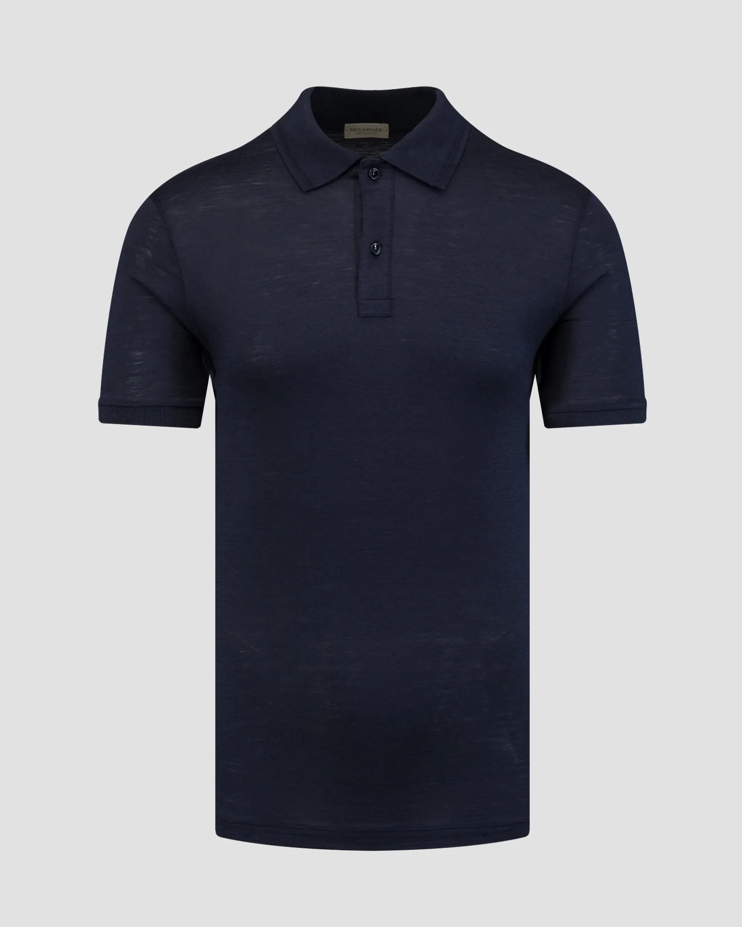 Polo blu scuro in seta da uomo Paul&Shark Silk 14311701-50