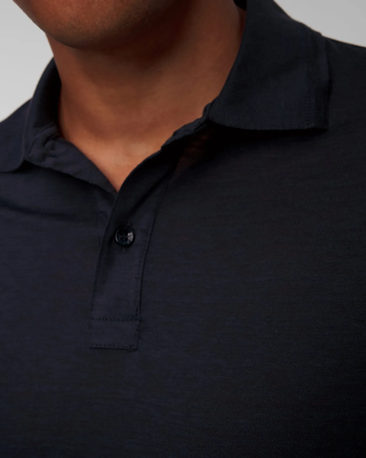 Polo blu scuro in seta da uomo Paul&Shark Silk 14311701-50