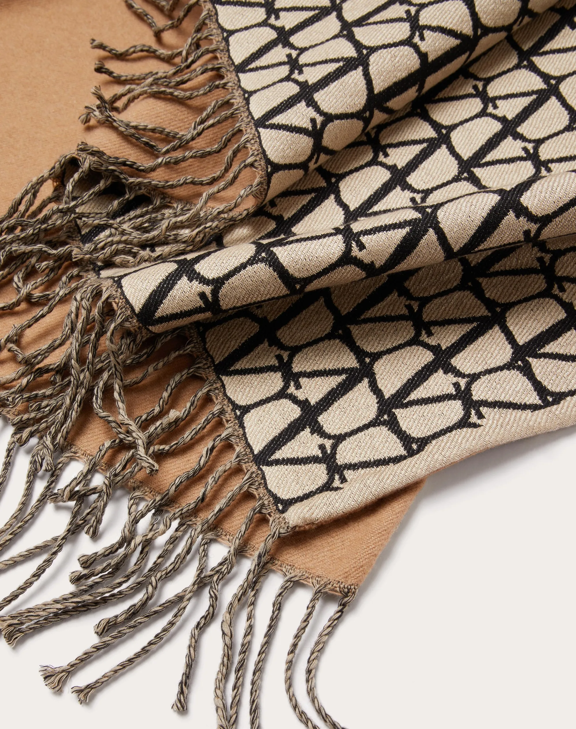 PONCHO DOUBLE TOILE ICONOGRAPHE IN LANA, SETA E CASHMERE
