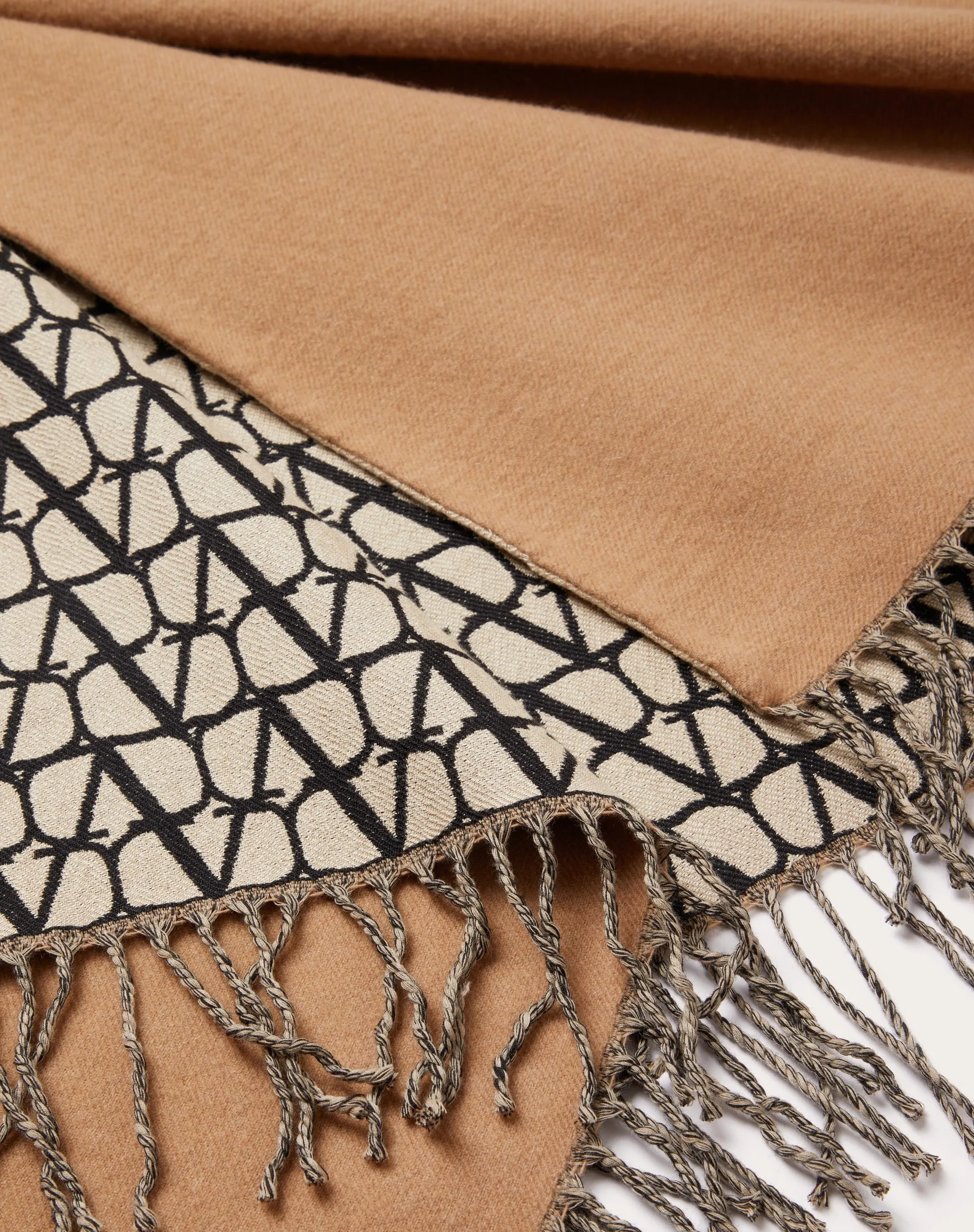 PONCHO DOUBLE TOILE ICONOGRAPHE IN LANA, SETA E CASHMERE