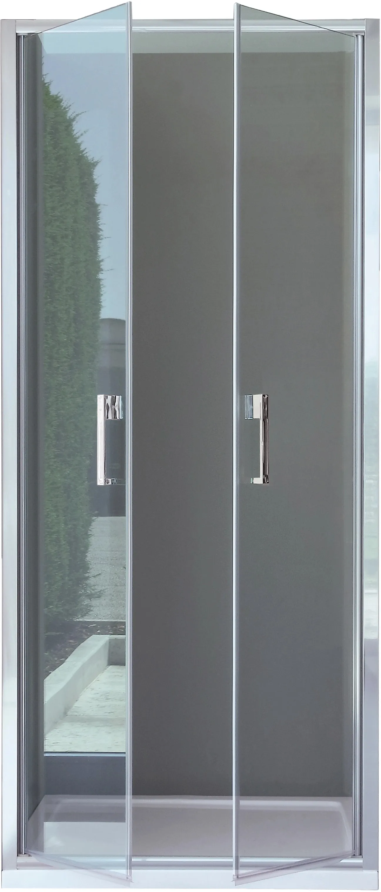 Porta doccia a saloon Orchestra vetro trasparente cromo 72 cm - 76 cm