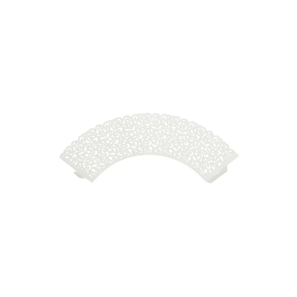 Porta Muffin Cartonicino Per Dolci  Pirottini Dolcetti cf 10 pezzicolore bianco pizzo