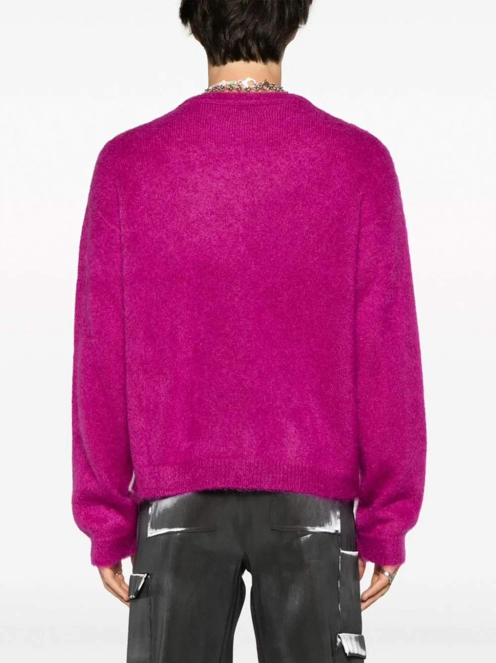 PULLOVER IN MOHAIR CON STAMPA