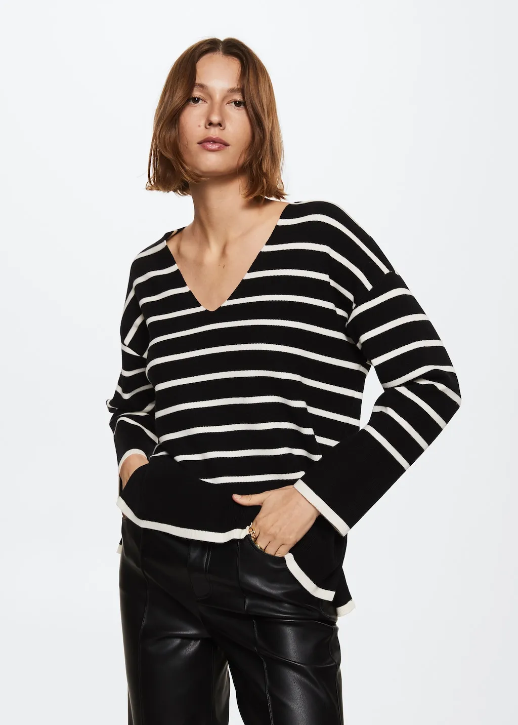 Pullover righe oversize