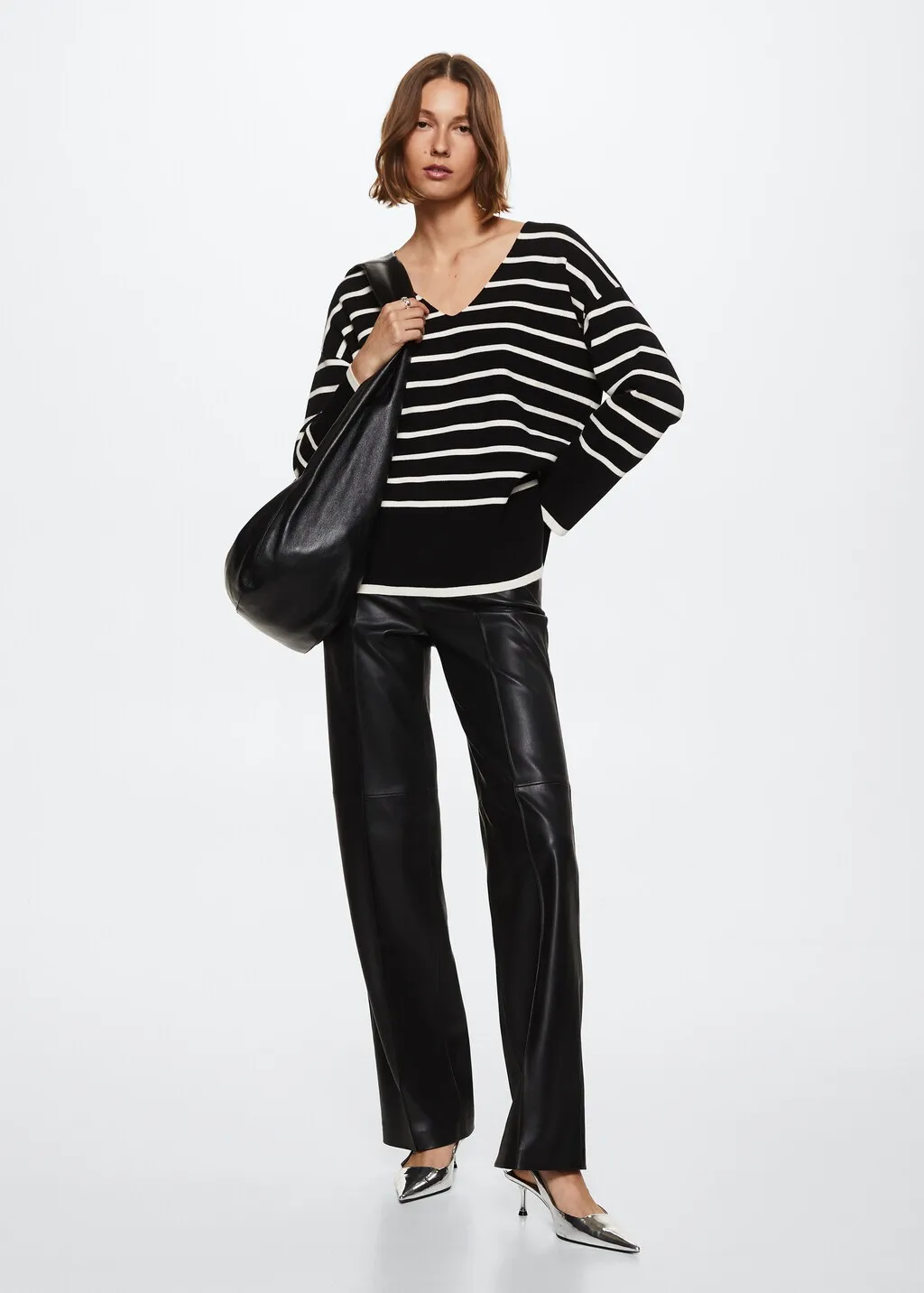Pullover righe oversize