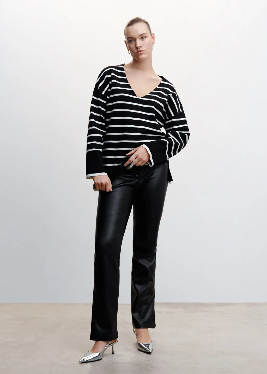 Pullover righe oversize
