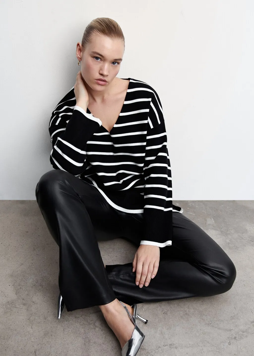 Pullover righe oversize