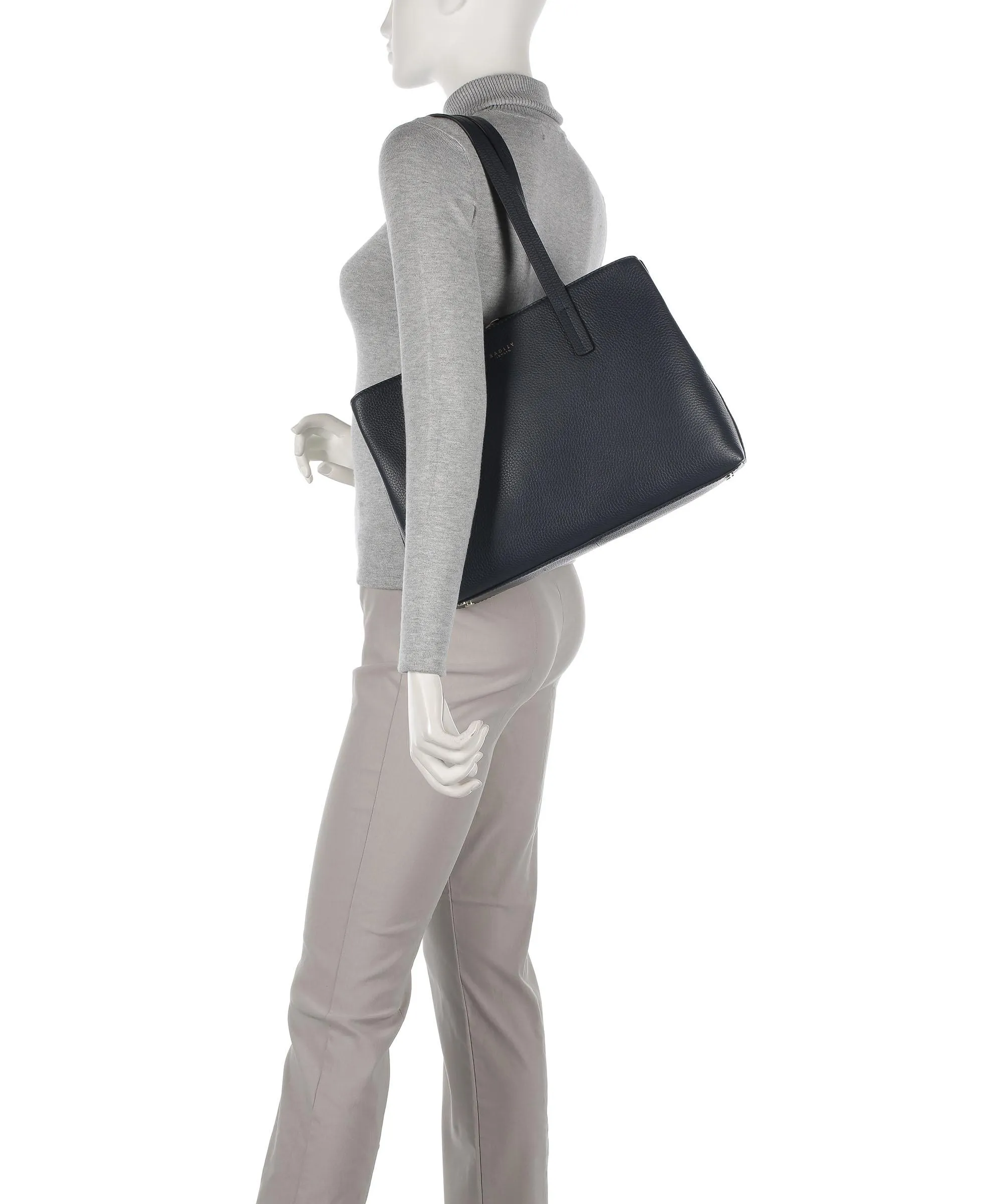  Radley London Dukes Place Borsa shopper pelle di vacchetta grana blu scuro  