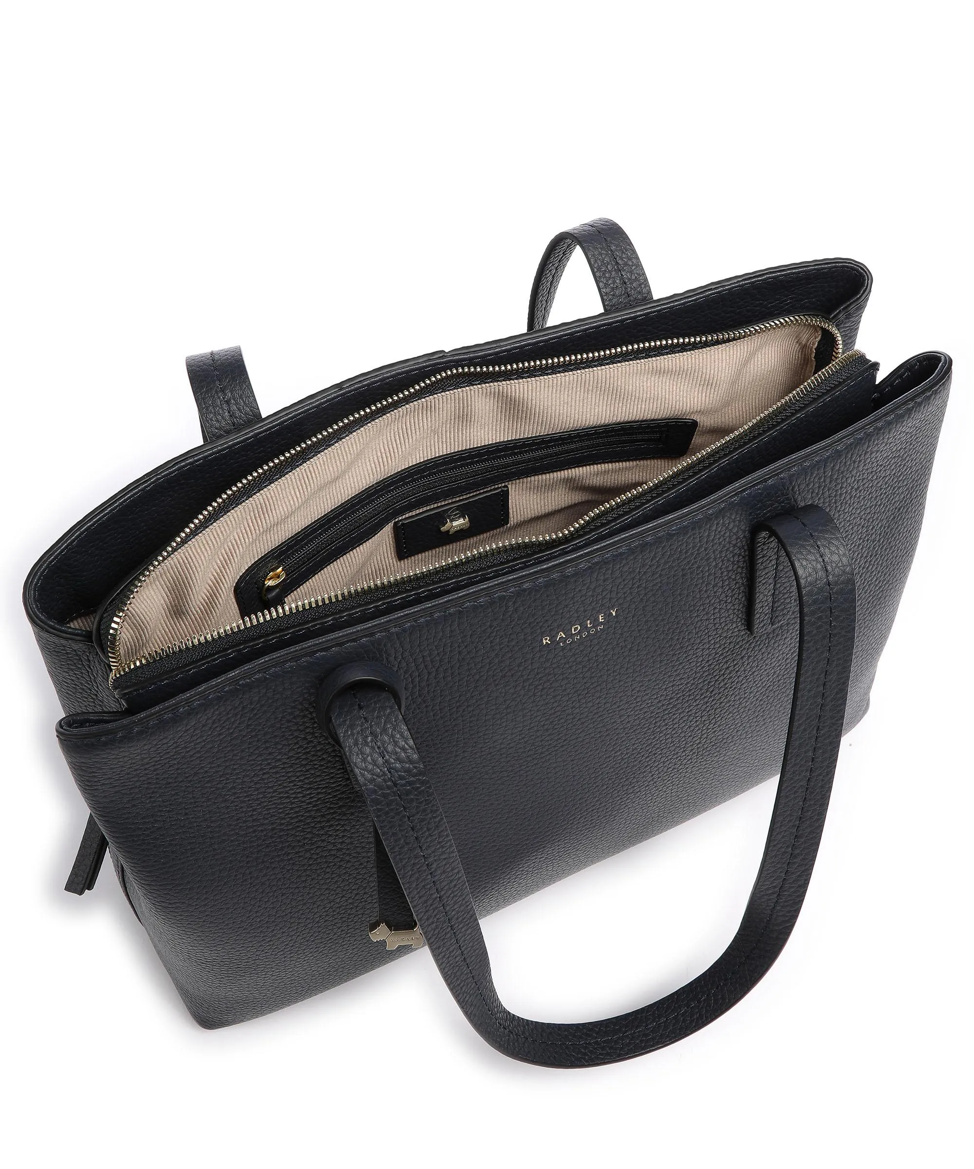  Radley London Dukes Place Borsa shopper pelle di vacchetta grana blu scuro  