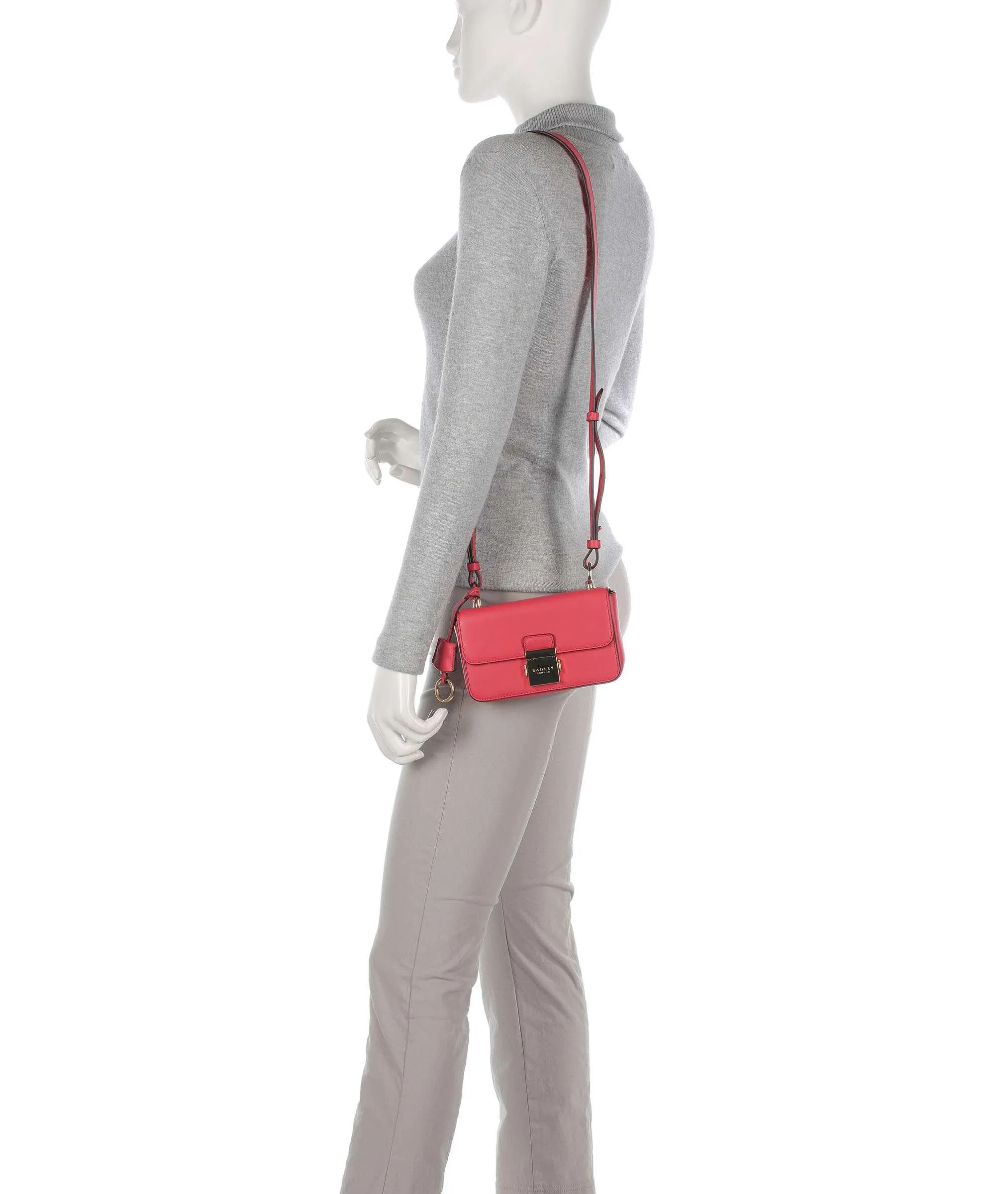  Radley London Hanley Close Borsa a tracolla pelle a grana fine rosso  