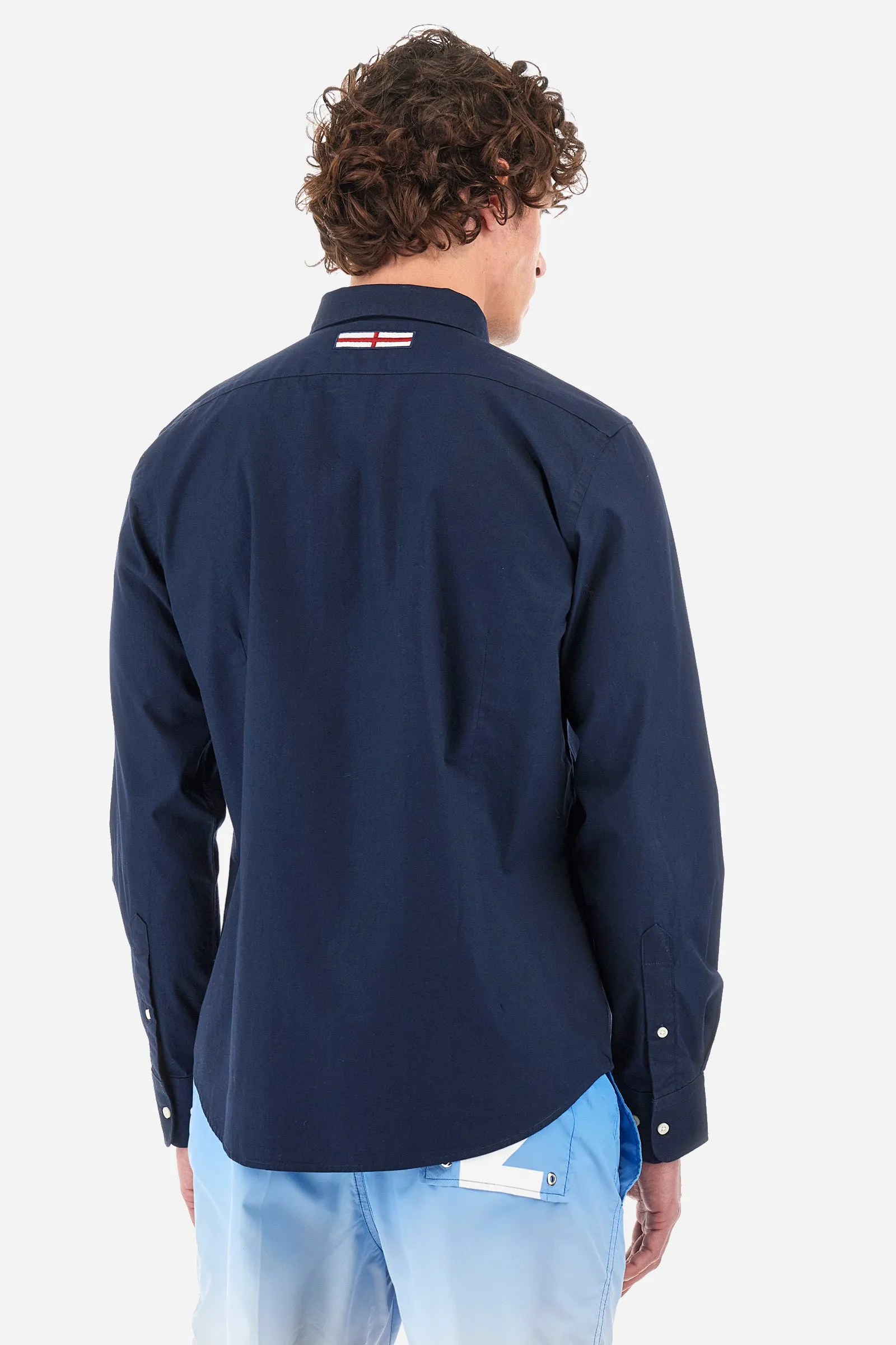 Regular fit shirt in poplin cotton - Rodolfo