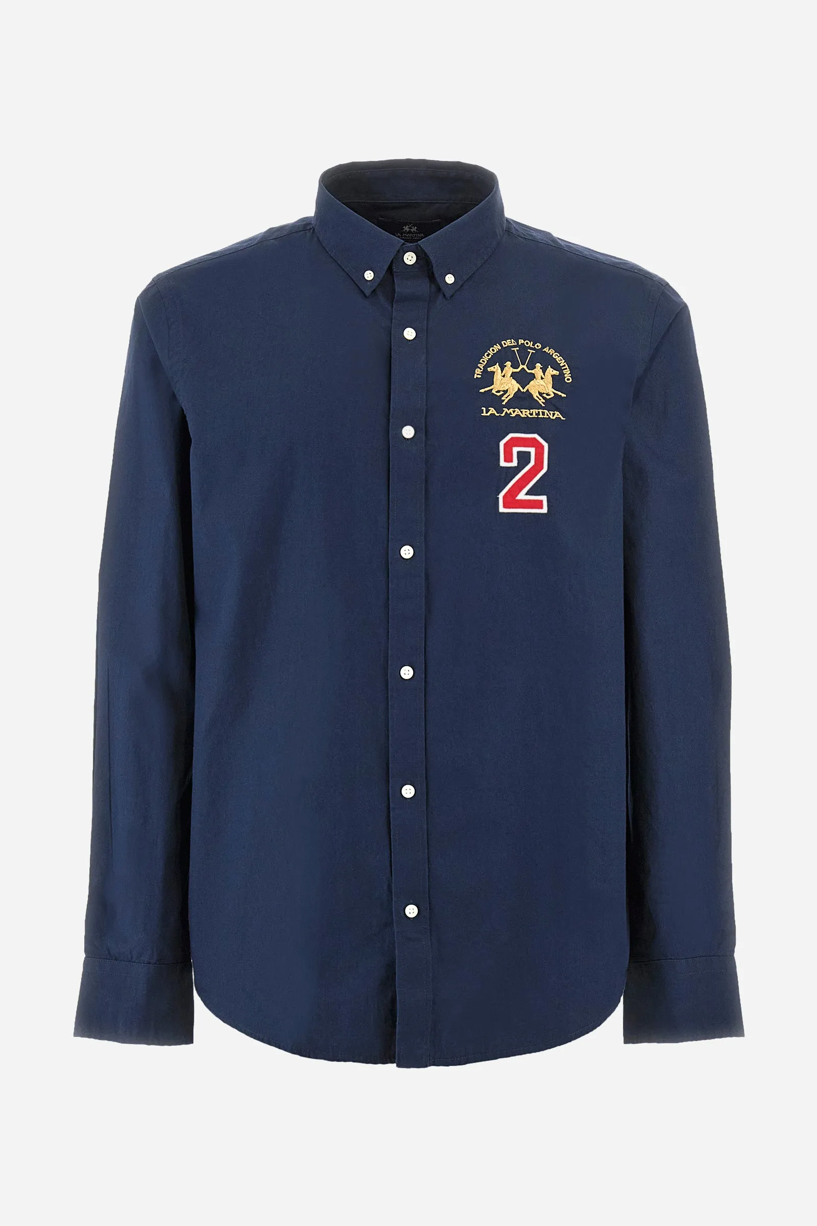 Regular fit shirt in poplin cotton - Rodolfo