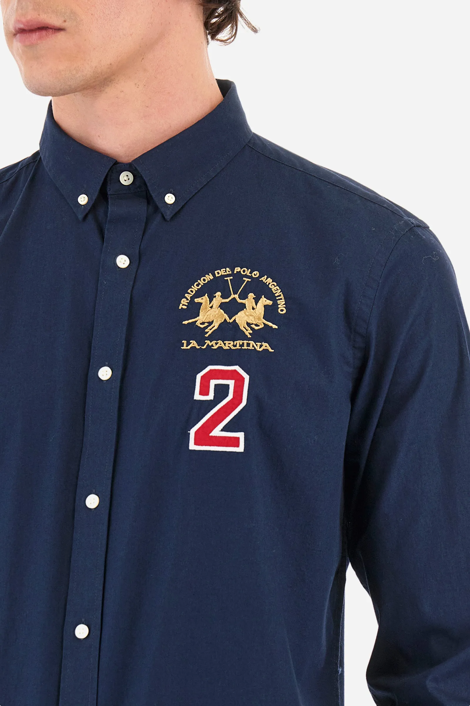 Regular fit shirt in poplin cotton - Rodolfo