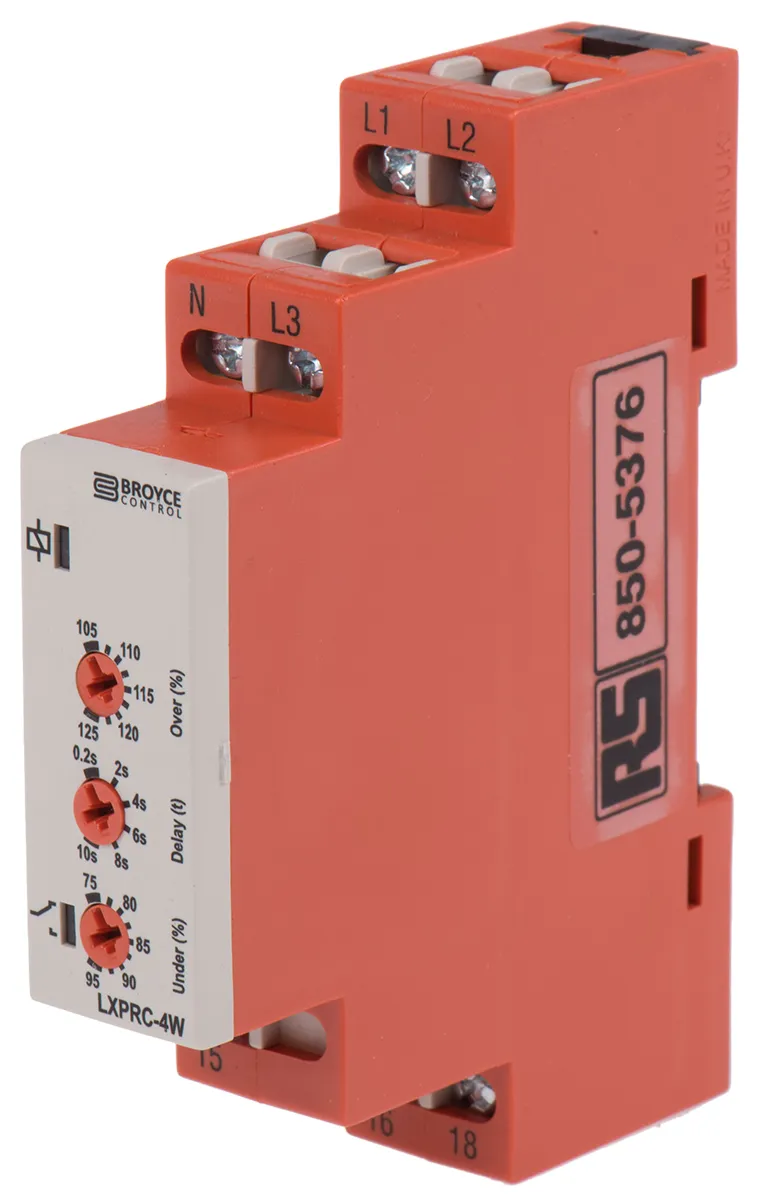 Relè di monitoraggio Broyce Control LXPRC-4W 230V (400V) serie L, SPDT