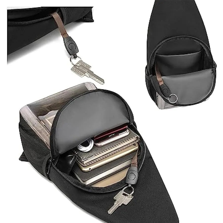 Retro Cowboy Western Country Farm Stampato Petto Pack Tactical Chest Bag Running Bag Marsupio Ciclismo Petto Pouch, Nero , Tagli