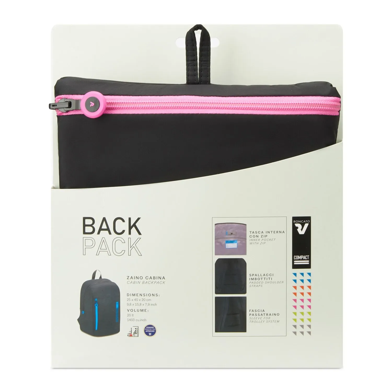 Roncato Compact Neon Zaino pieghevole 40 cm