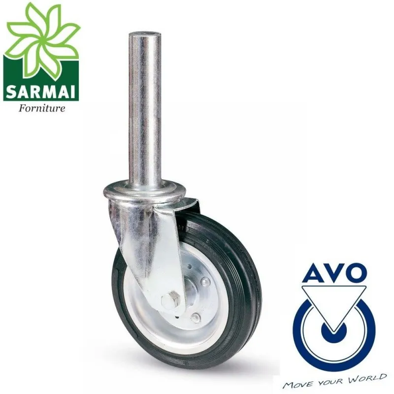 Ruota AVO 80BI 200x50 rivestimento in gomma