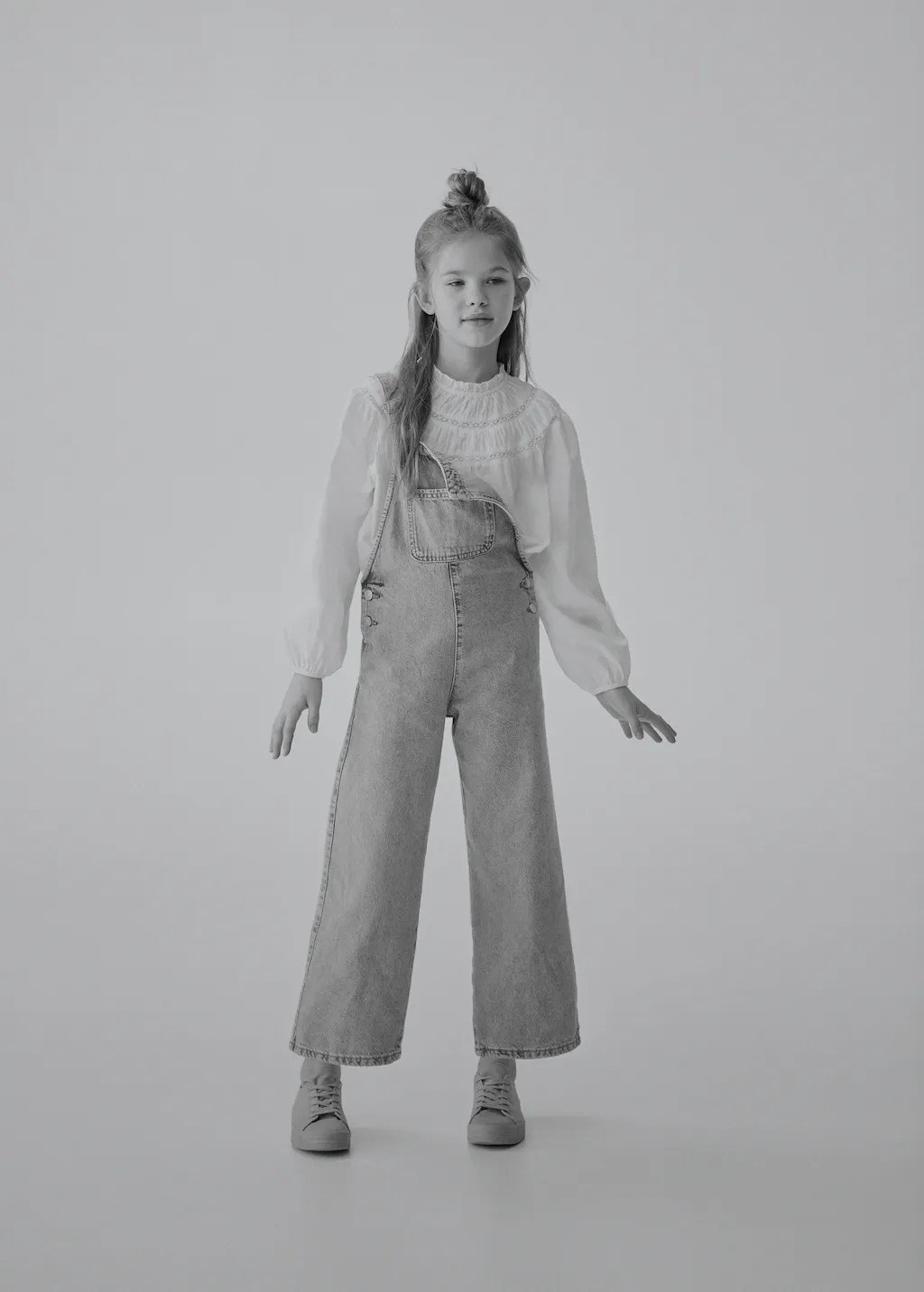 Salopette denim culotte