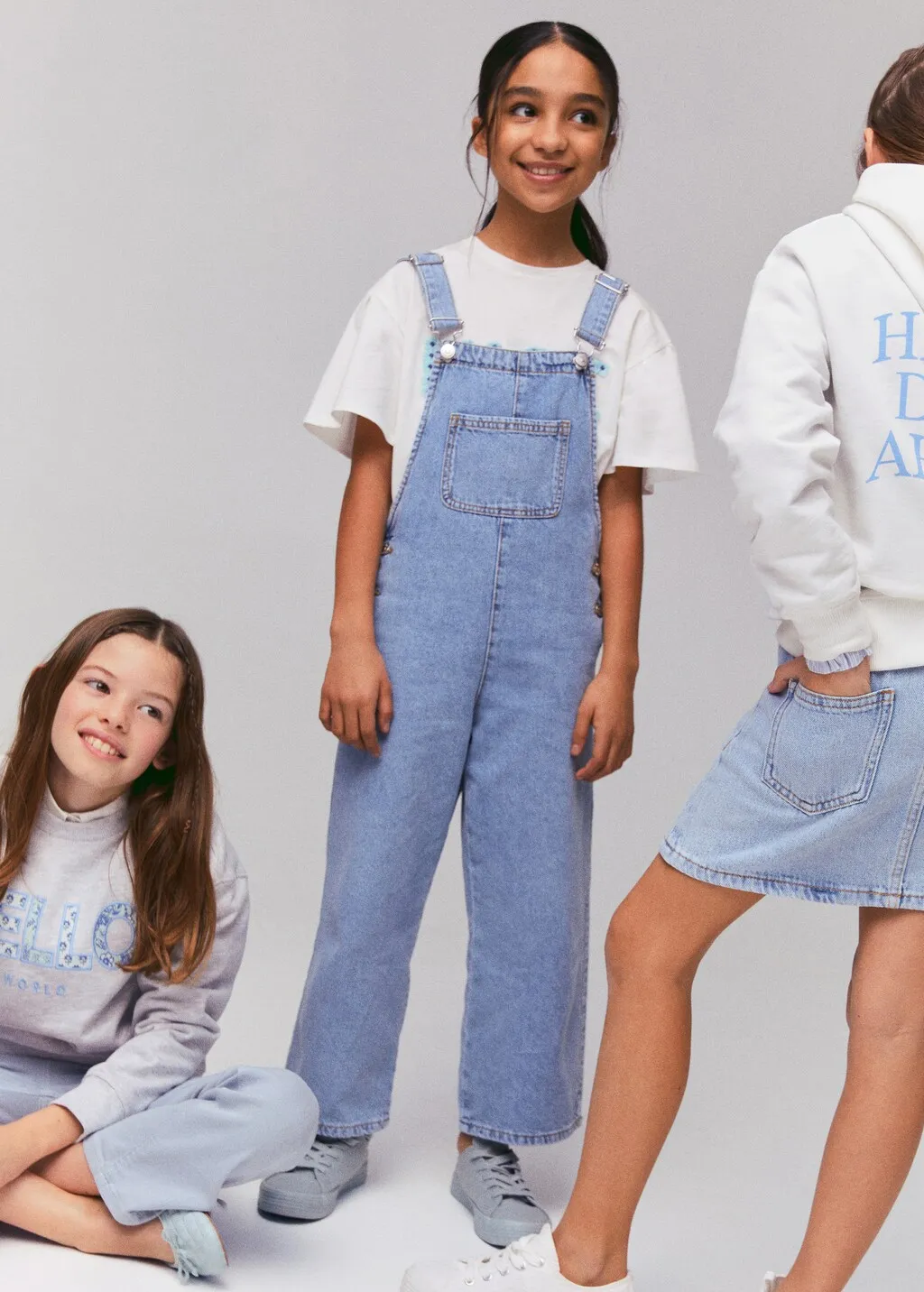 Salopette denim culotte