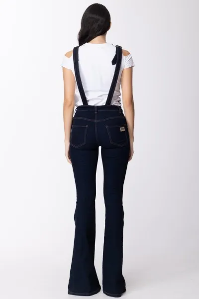 Salopette in denim a zampa Denim