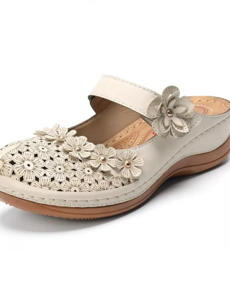 Sandali Delle Donne di Modo di Estate Sandali Delle Donne 2022 Delle Signore di Estate Scarpe In Pelle Sandali Floreali Delle Do