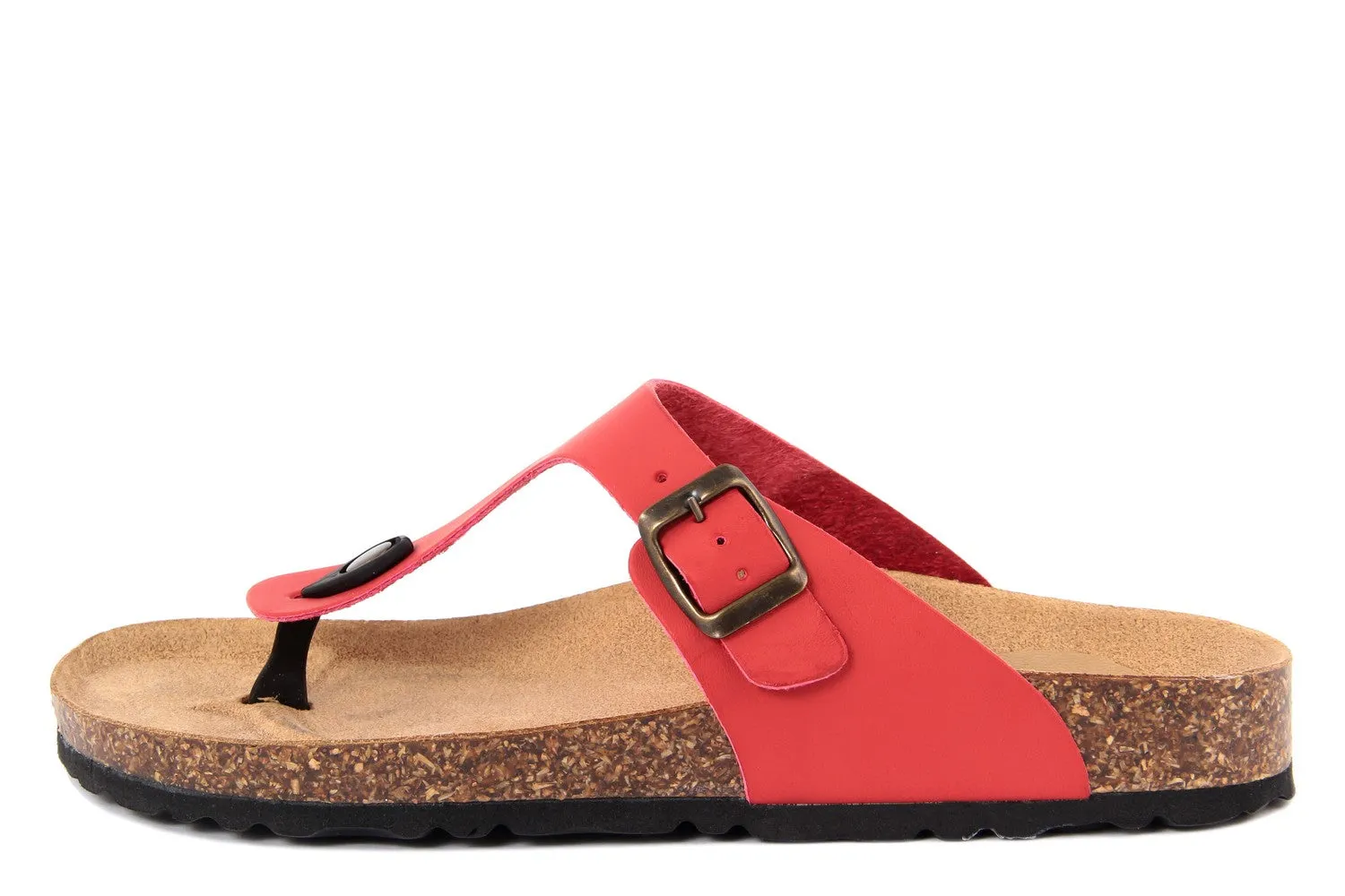 Sandali flat Donna in Sintetico Rosso