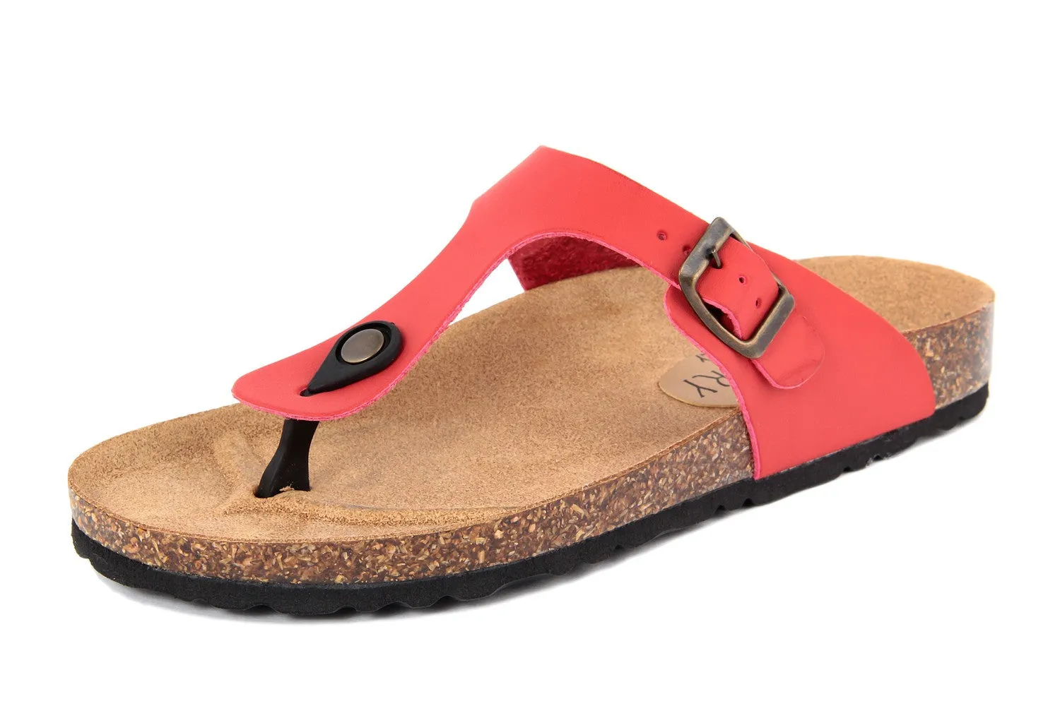 Sandali flat Donna in Sintetico Rosso