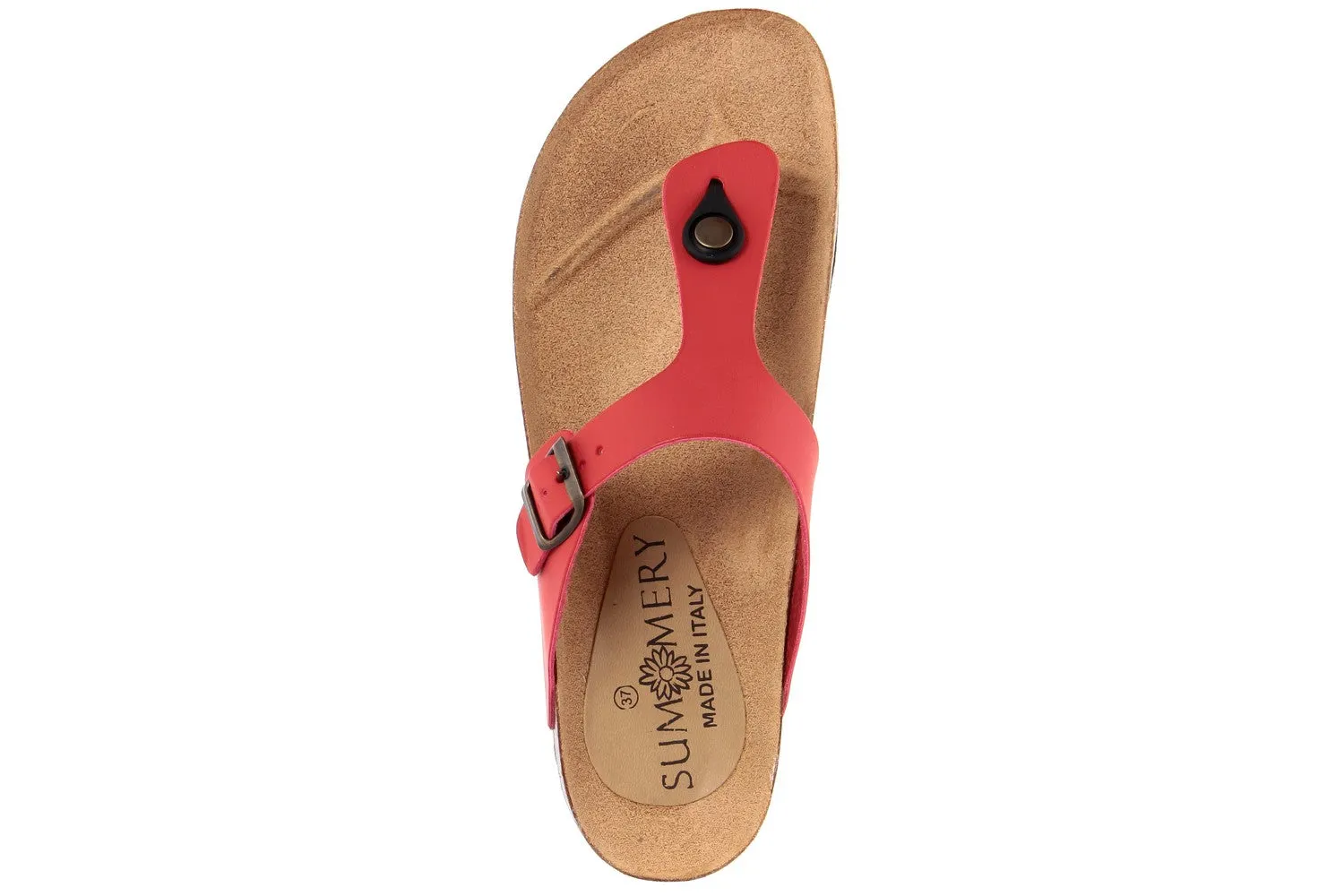 Sandali flat Donna in Sintetico Rosso