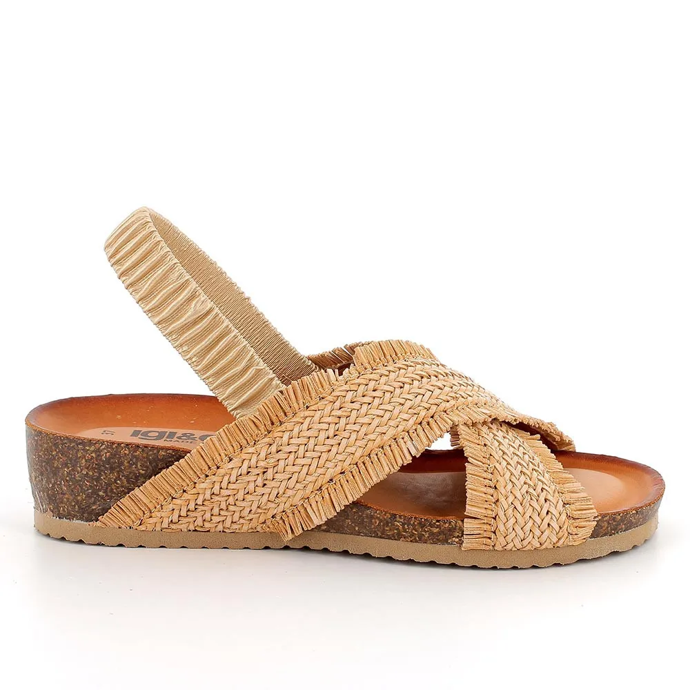 Sandali in pelle da donna oro