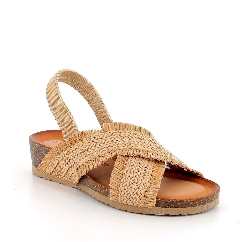 Sandali in pelle da donna oro