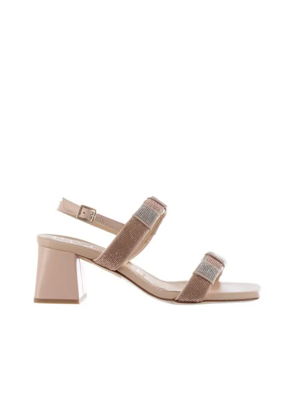 Sandalo in nappa con microcristalli