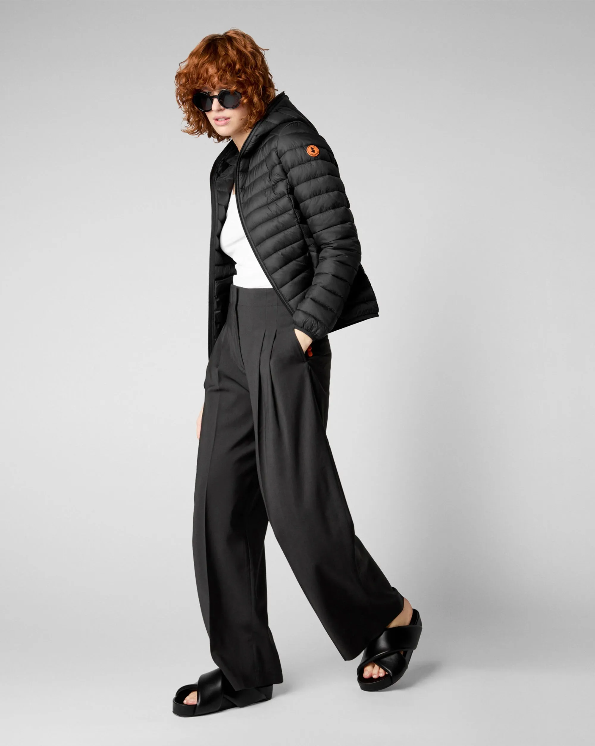 Save The Duck Giacca Bomber Con Cappuccio Alexa Nero Donna