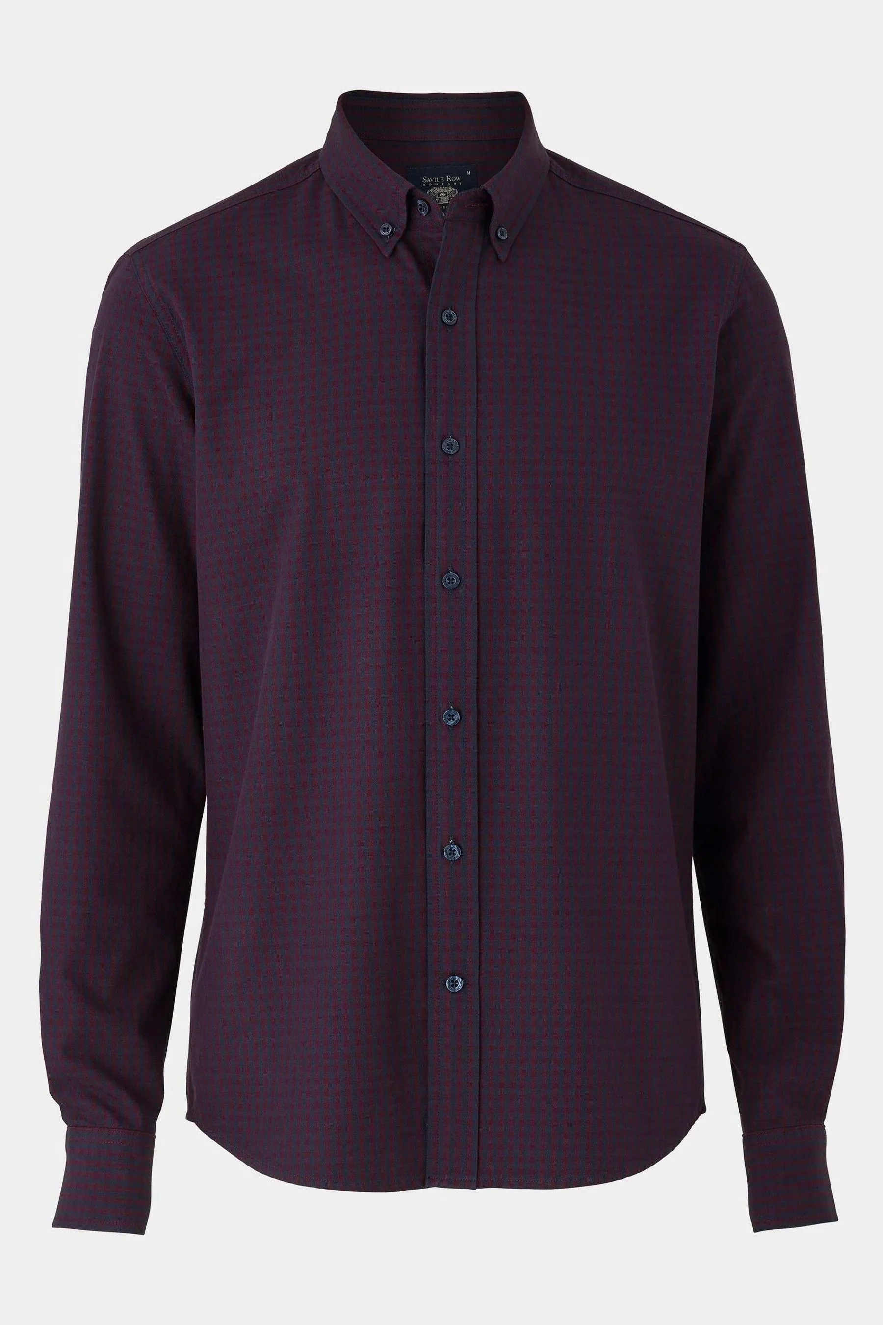 Savile Row Company - Viola - Camicia casual Oxford percalle A quadri