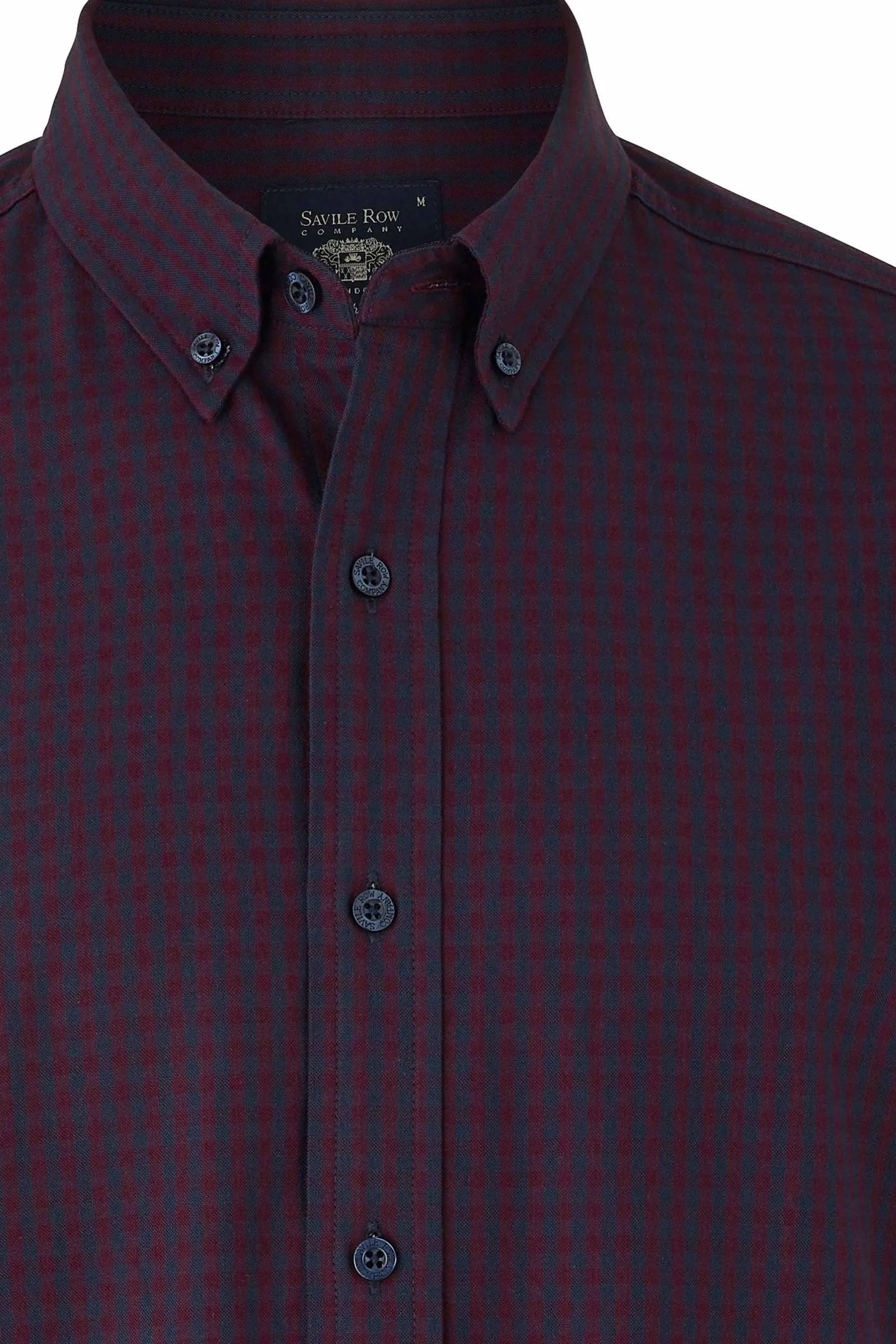 Savile Row Company - Viola - Camicia casual Oxford percalle A quadri