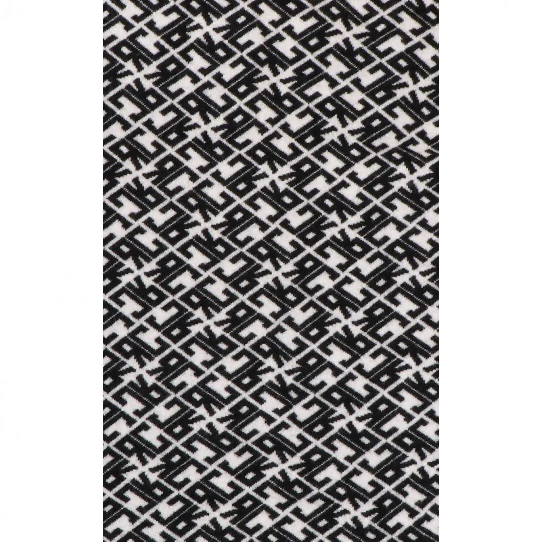 SCARF MANAK Bianco Nero Logo