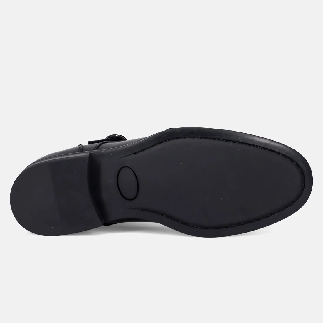 Scarpa da uomo con fibbia Sangiorgio in pelle nera