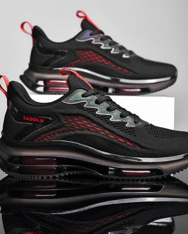 Scarpe da uomo Scarpe da corsa intrecciate a mosca Scarpe da viaggio casual in rete Scarpe sportive comode e traspiranti Zapatil