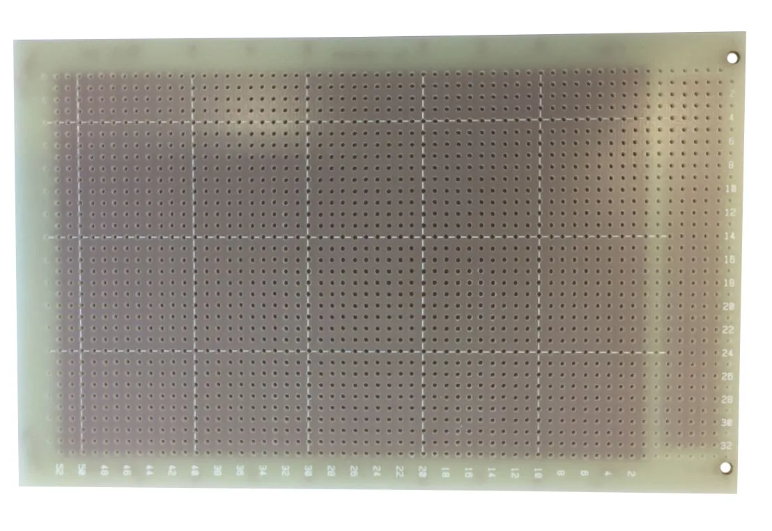 Scheda millefori a striscie 10-2449, singola faccia in laminato epossidico, DIN 41612, 160 x 100 x 1.6mm