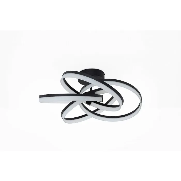 SCHÖNER-WOHNEN-Kollektion Loop Plafoniera LED Nero, 1-Luce, Telecomando