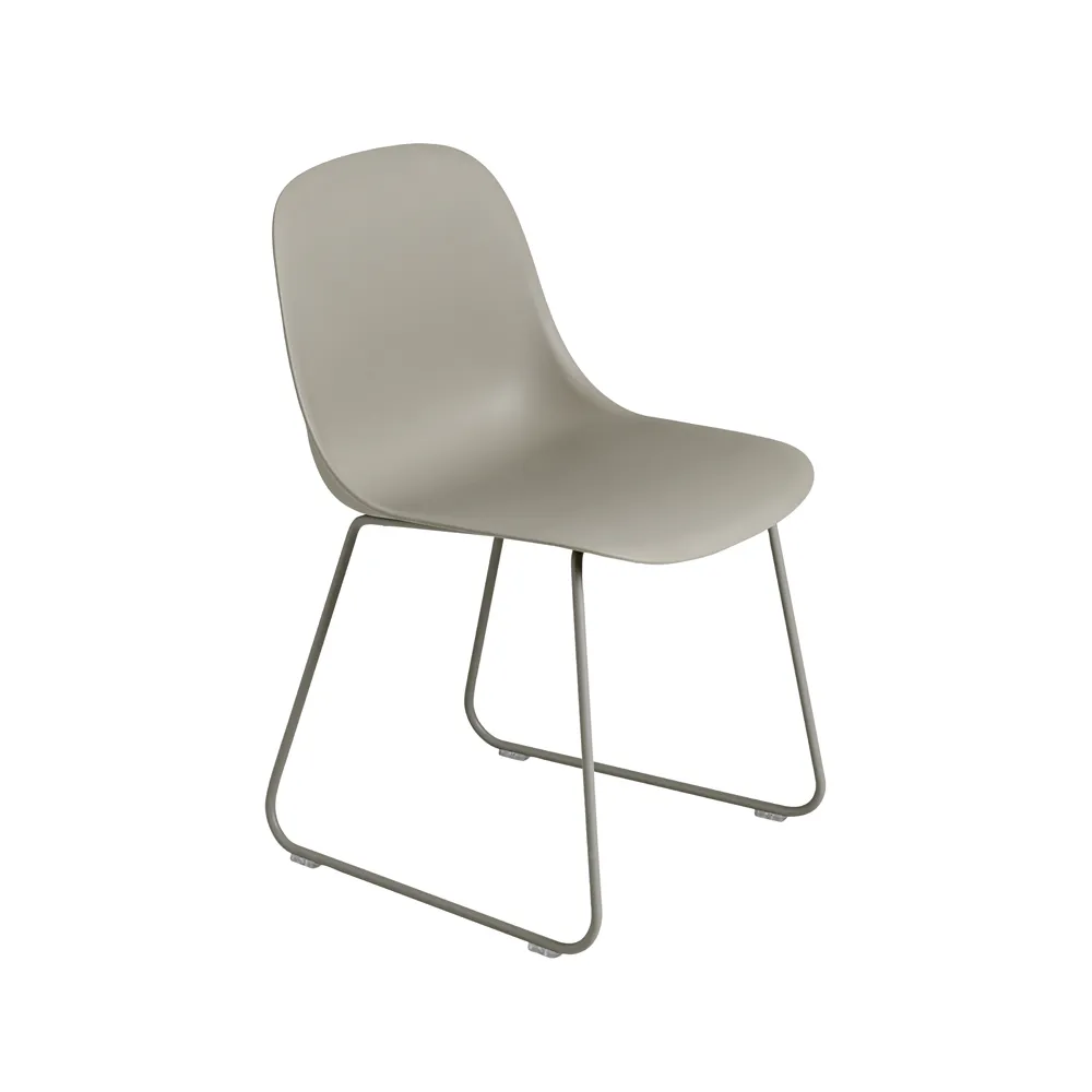 Sedia con gambe in acciaio e seduta in plastica Fiber.jf{font-size:18px}Nero, nero antracite