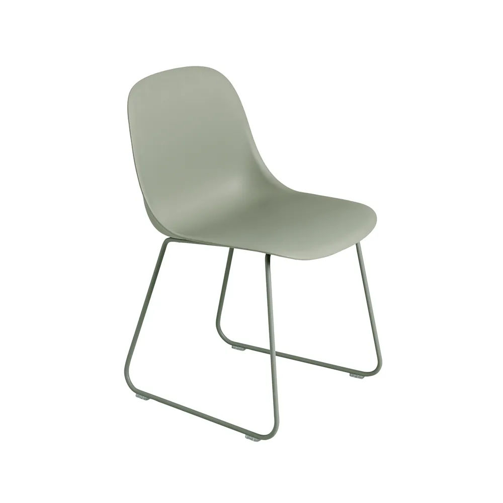 Sedia con gambe in acciaio e seduta in plastica Fiber.jf{font-size:18px}Nero, nero antracite