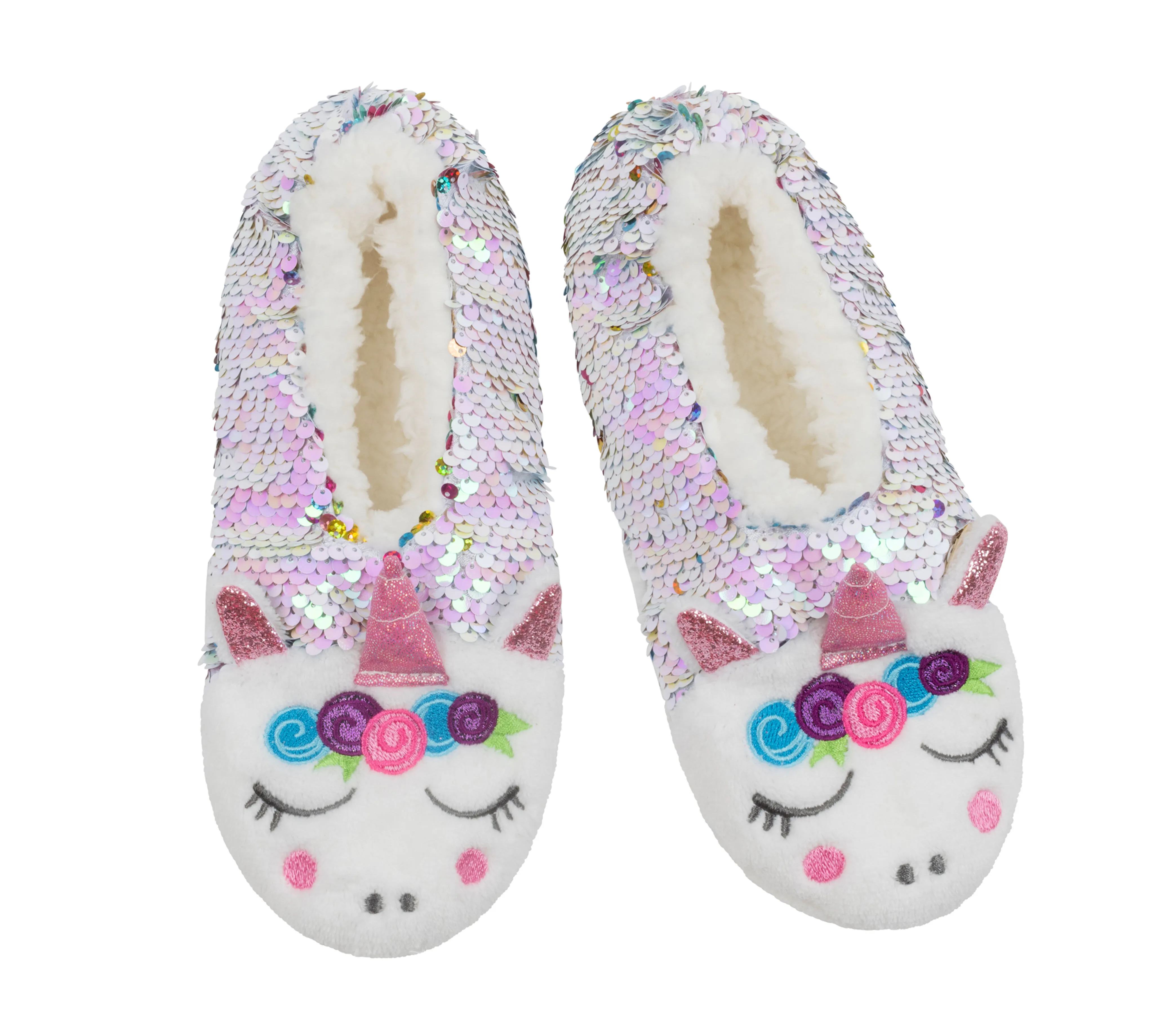 Sequin Unicorn Slipper Socks - 1 Pack