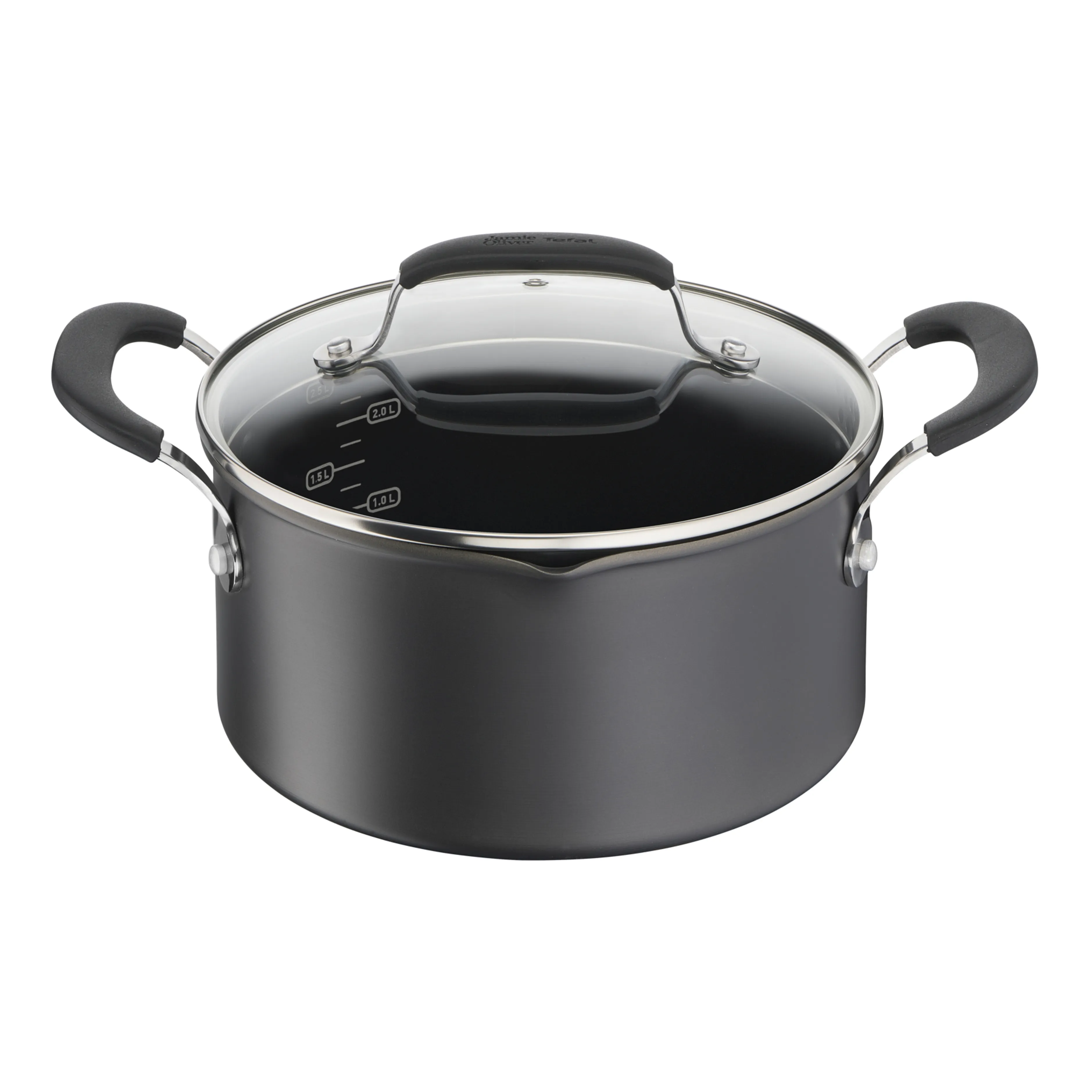 Set casseruole Jamie Oliver Quick & Easy 6 pezzi.jh{font-size:18px}Alluminio anodizzato rigido