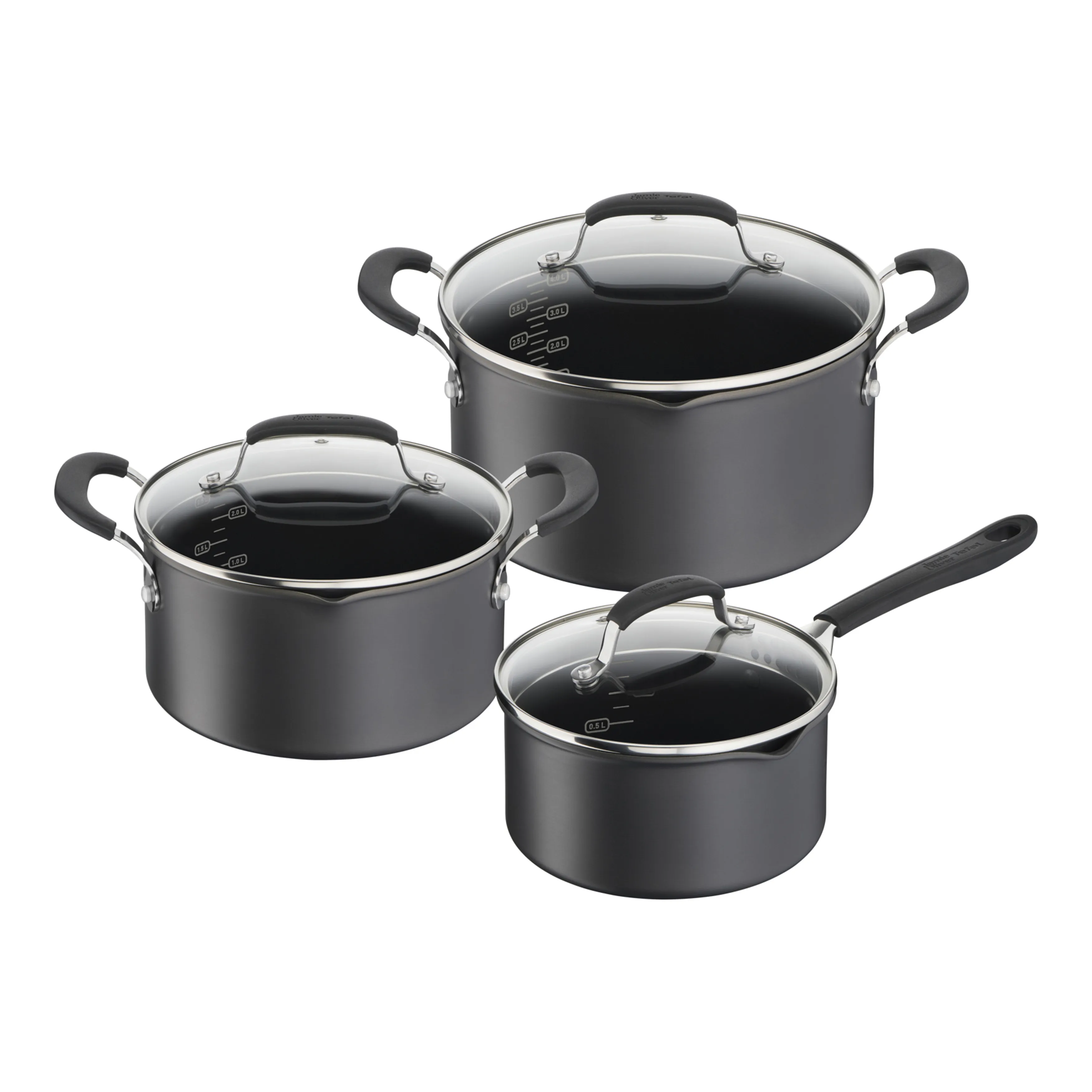 Set casseruole Jamie Oliver Quick & Easy 6 pezzi.jh{font-size:18px}Alluminio anodizzato rigido