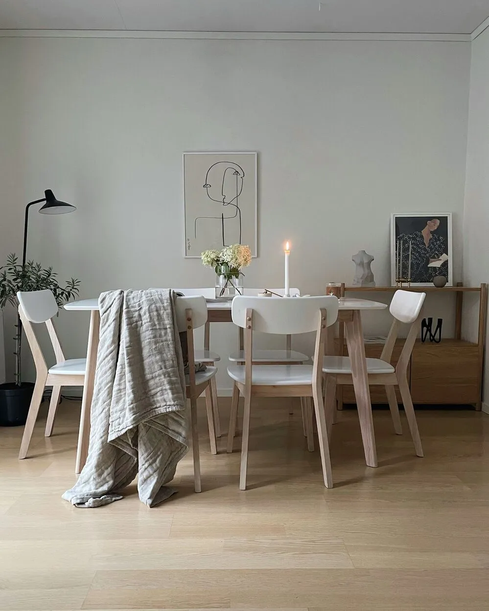 Set di 2 sedie da pranzo SANTOS Bianco