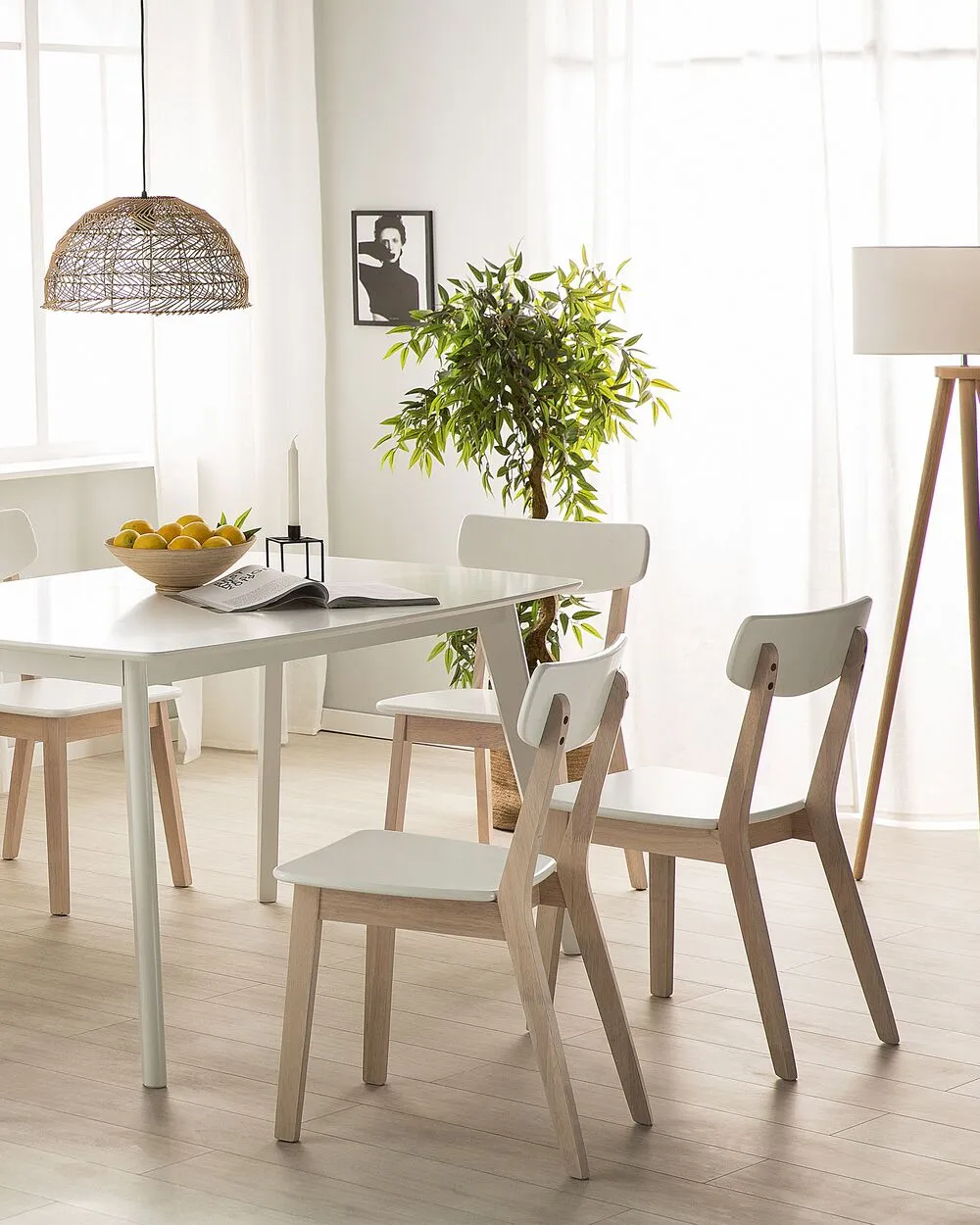 Set di 2 sedie da pranzo SANTOS Bianco