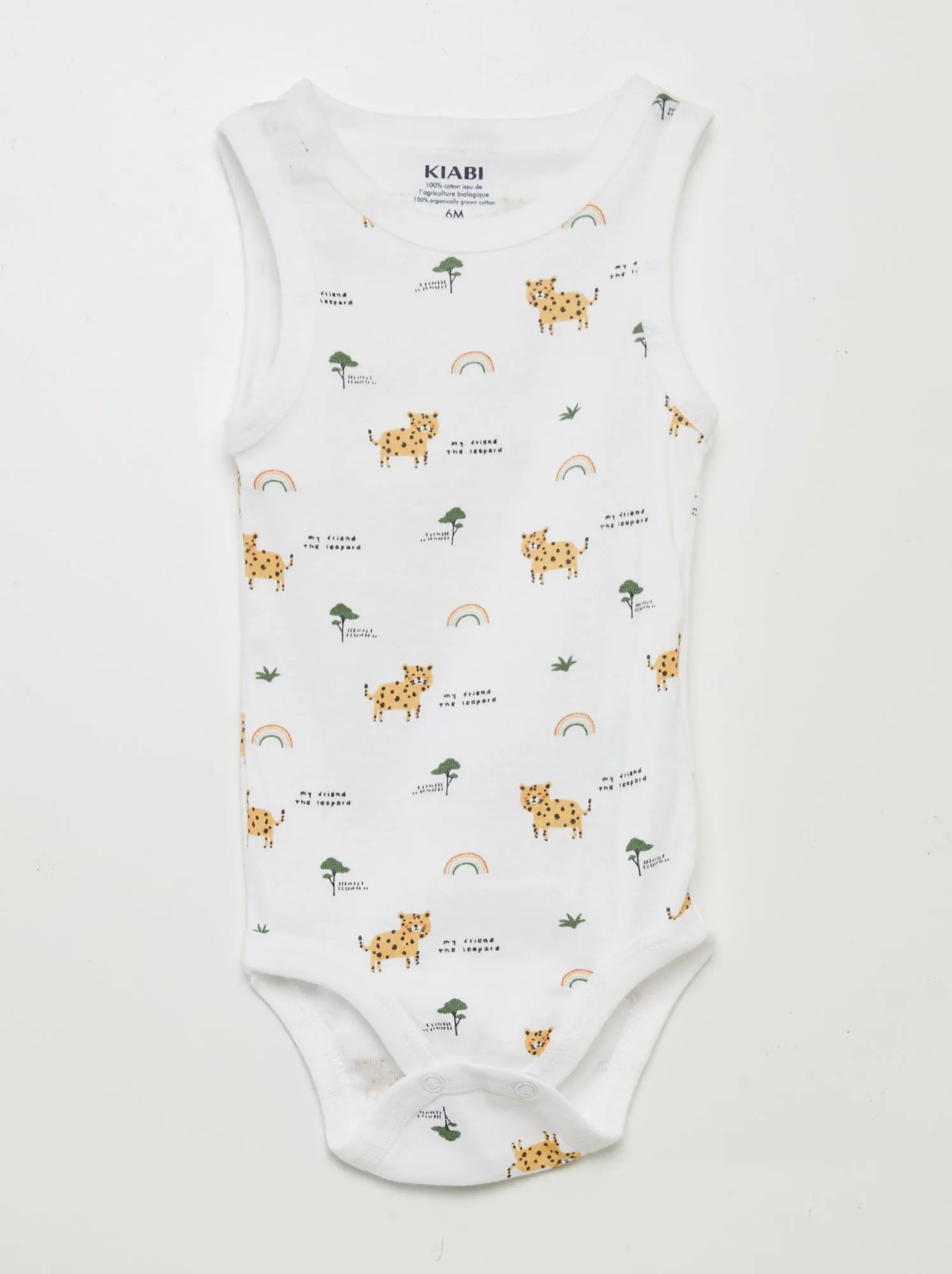 Set di 3 body senza maniche stampati - BIANCO