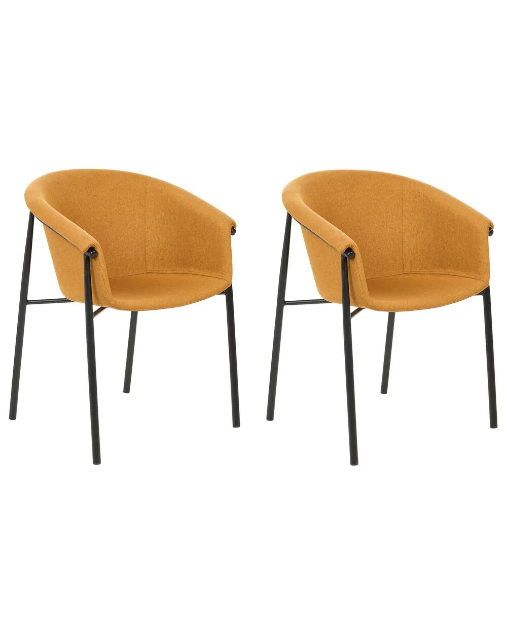 Set of 2 Dining Chairs AMES Orange