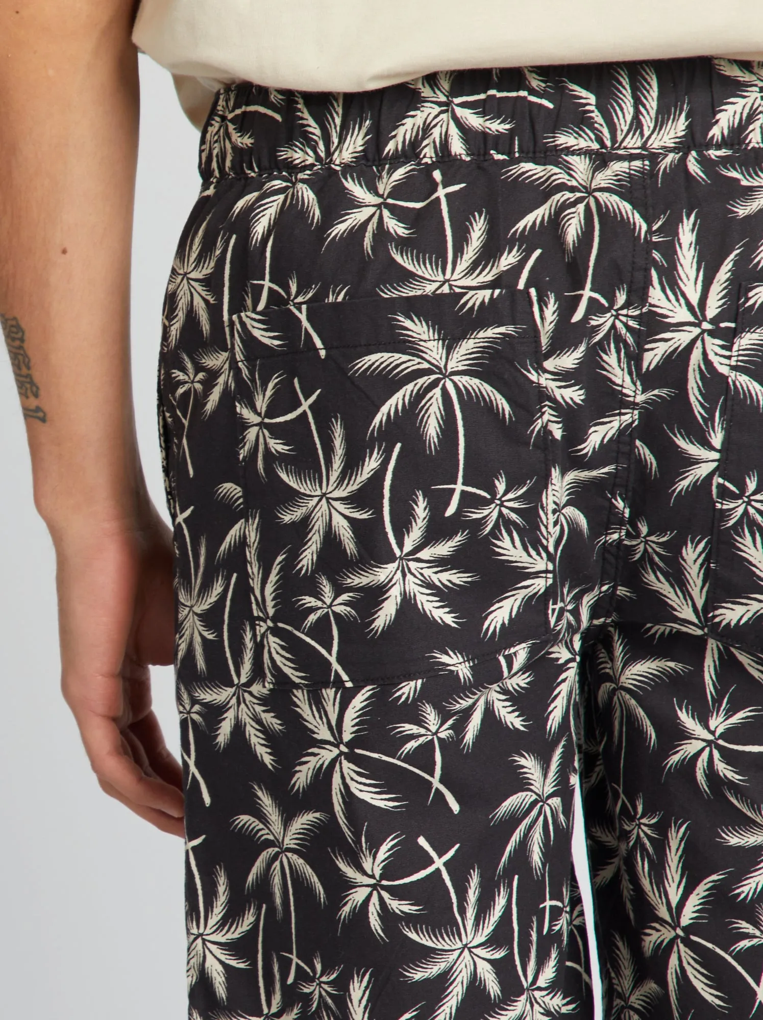 Shorts in cotone stampato - GRIGIO